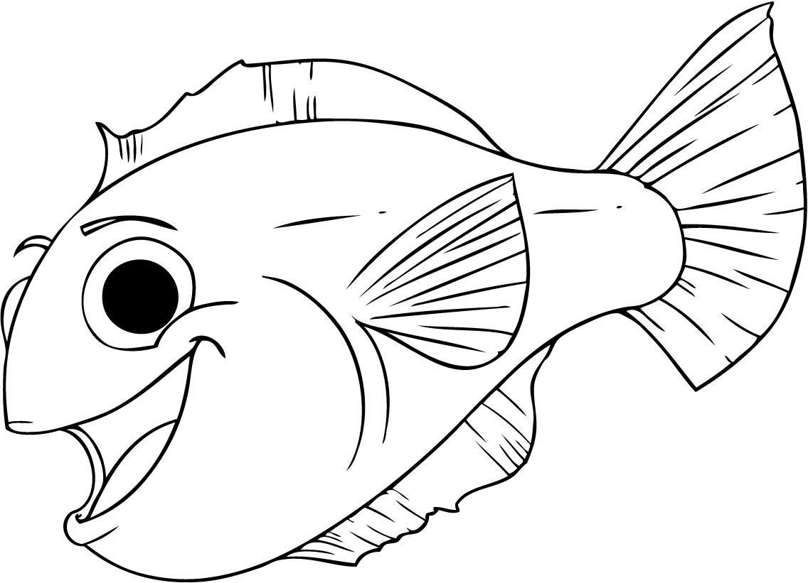 fish coloring for kids free printable fish coloring pages for kids tiger cub fish for kids coloring 