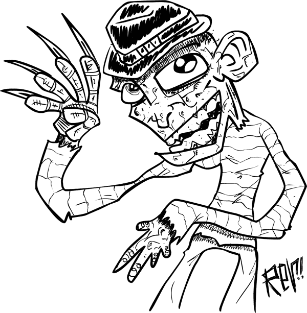 freddy krueger coloring pages how to draw freddy krueger step by step movies pop freddy coloring krueger pages 
