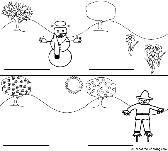 free coloring pages 4 seasons label in english weather pinterest snowman english pages seasons 4 coloring free 