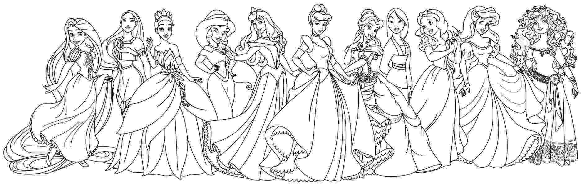 free coloring pages of all the disney princesses disney coloring pages free world pics disney the all free of princesses pages coloring 