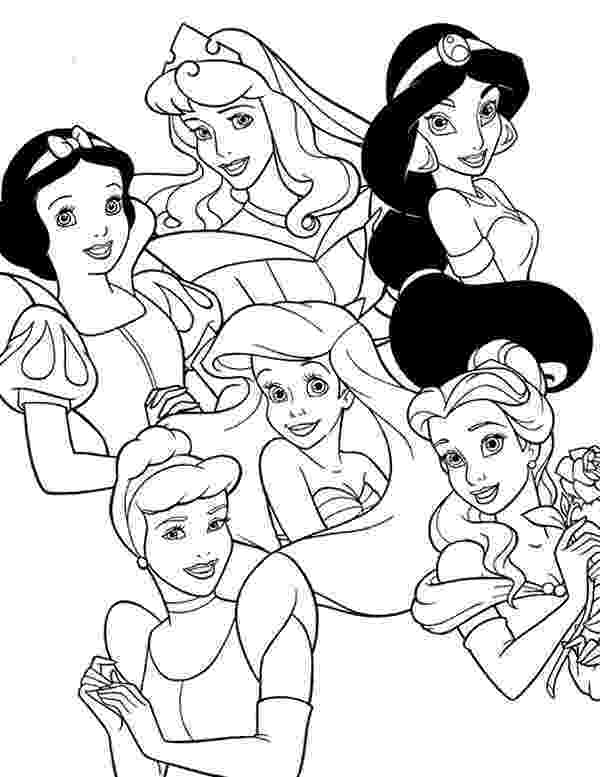 free coloring pages of all the disney princesses transmissionpress disney princess coloring pages the of pages free all princesses coloring disney 