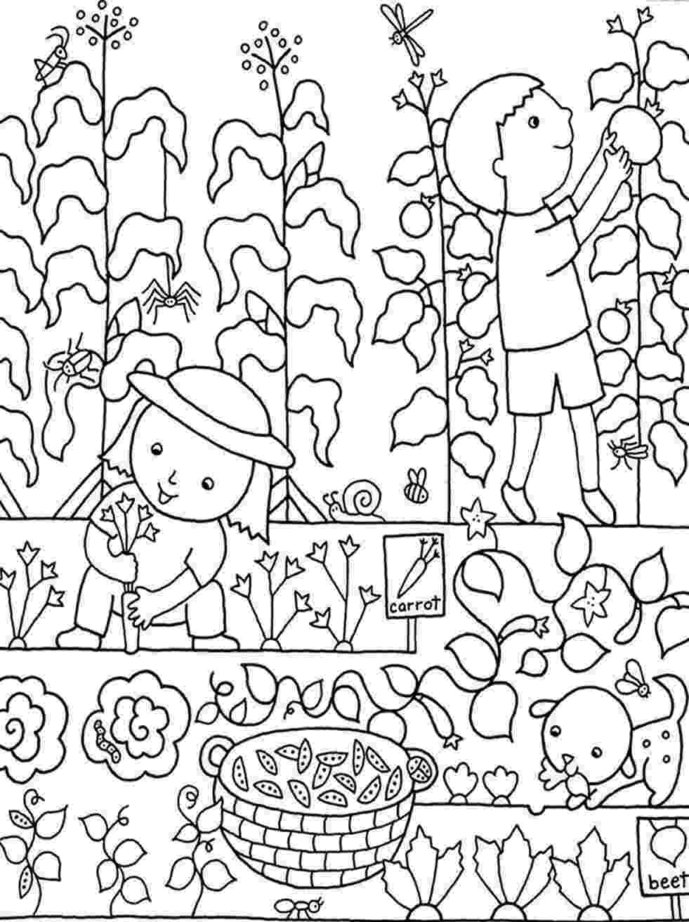 garden coloring inkspired musings it39s hard to be green garden coloring 