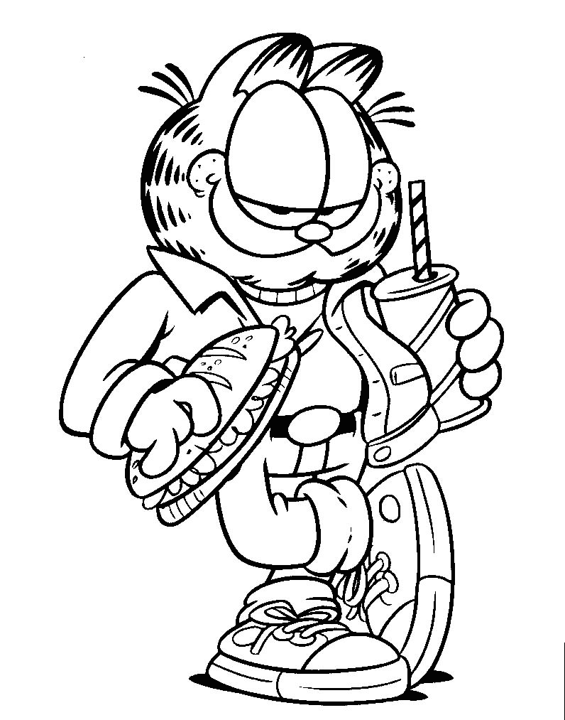 garfield coloring free garfield the cat coloring pages for kids garfield coloring 