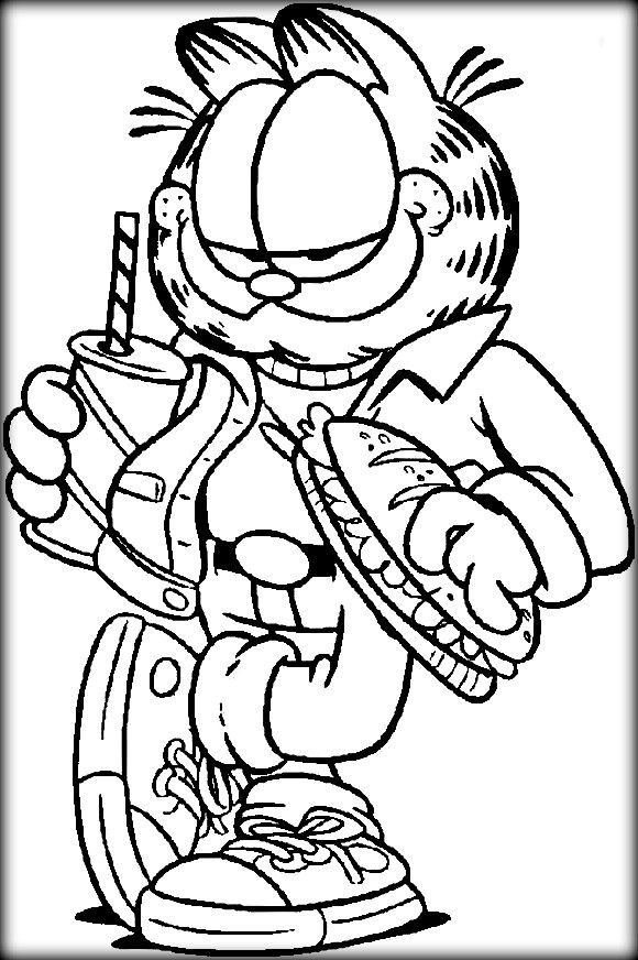 garfield coloring garfield coloring pages food coloring pages coloring garfield coloring 