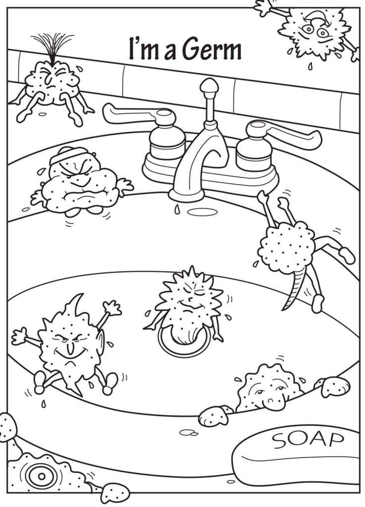 germ coloring sheet 16 best images of germ worksheets printable kindergarten sheet coloring germ 