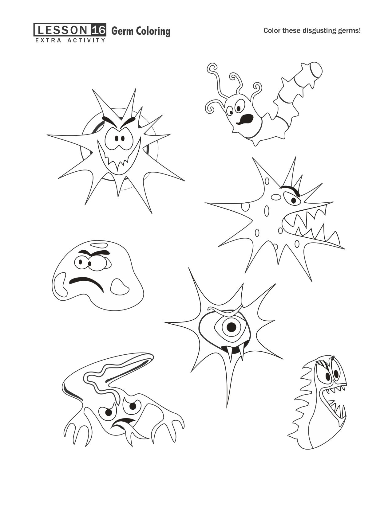 germ coloring sheet bacteria coloring pages at getcoloringscom free germ coloring sheet 