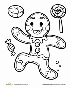 gingerbread colouring pages gingerbread man worksheet educationcom colouring gingerbread pages 