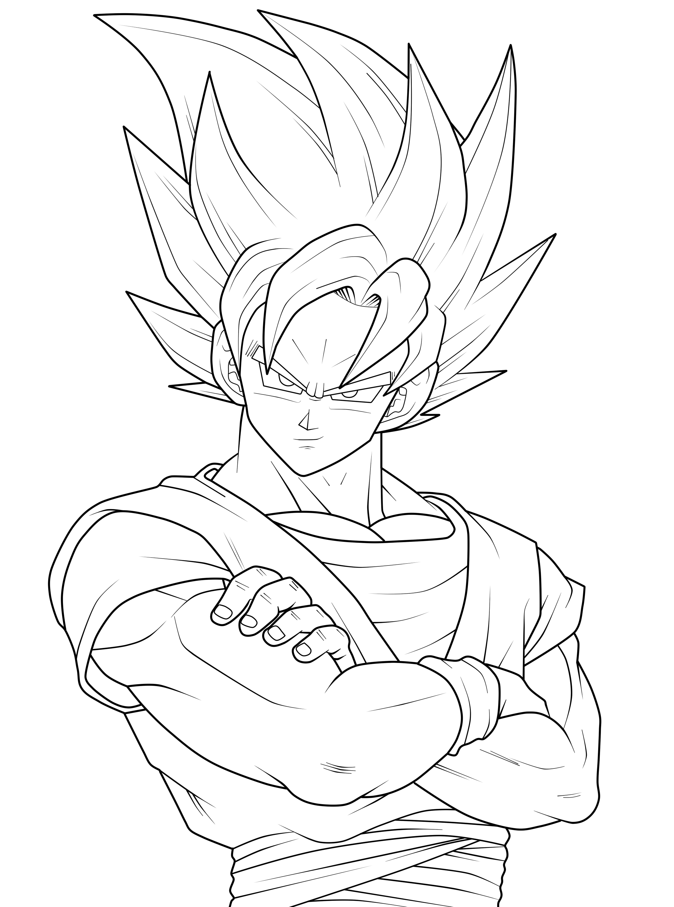 goku coloring pages 2249x3025 source mirror goku pages coloring 