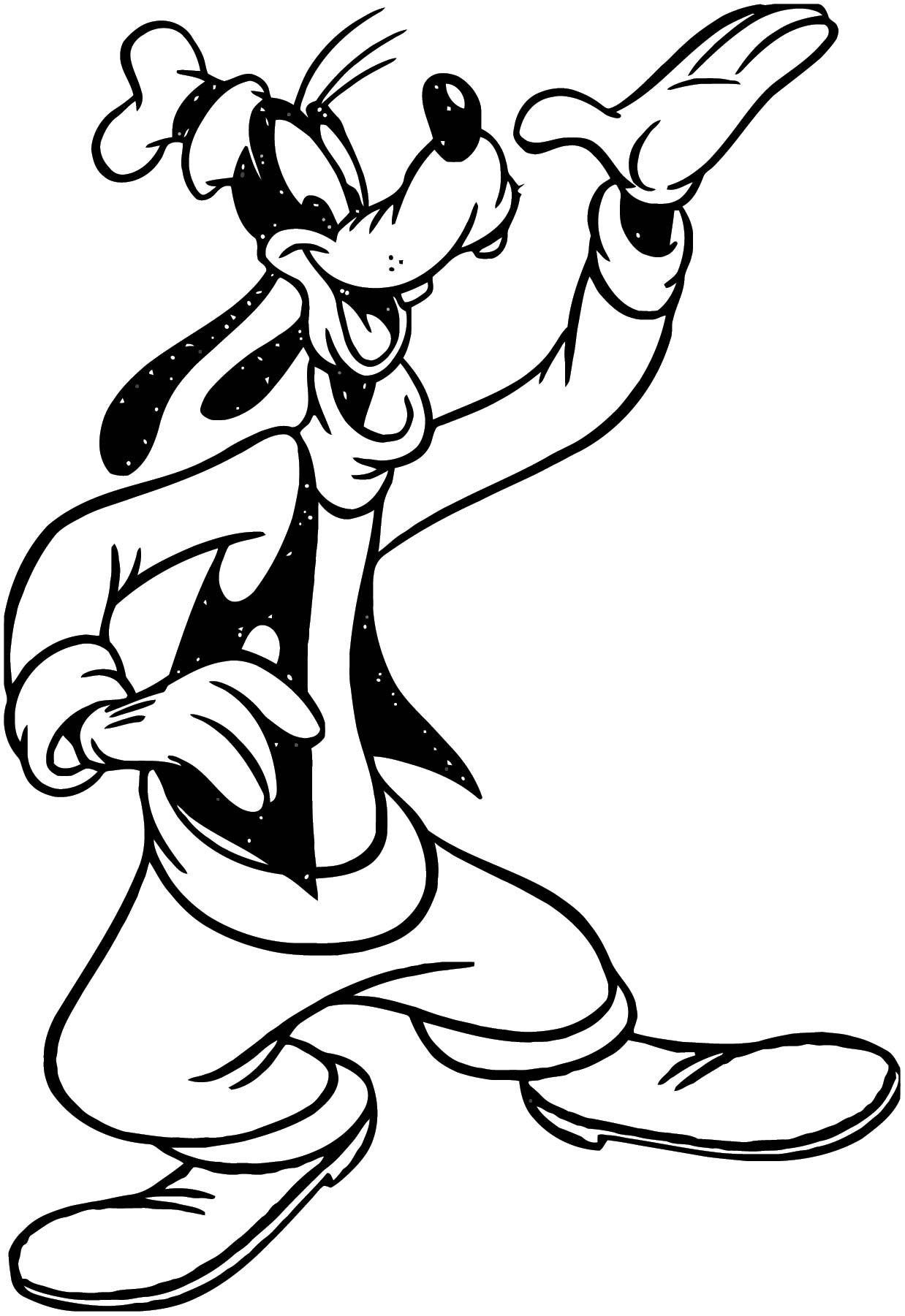goofy coloring page goofy coloring pages 17 wecoloringpagecom goofy coloring page 