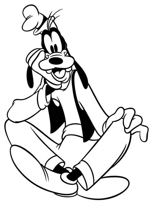 goofy coloring page goofy sitting coloring page netart page coloring goofy 