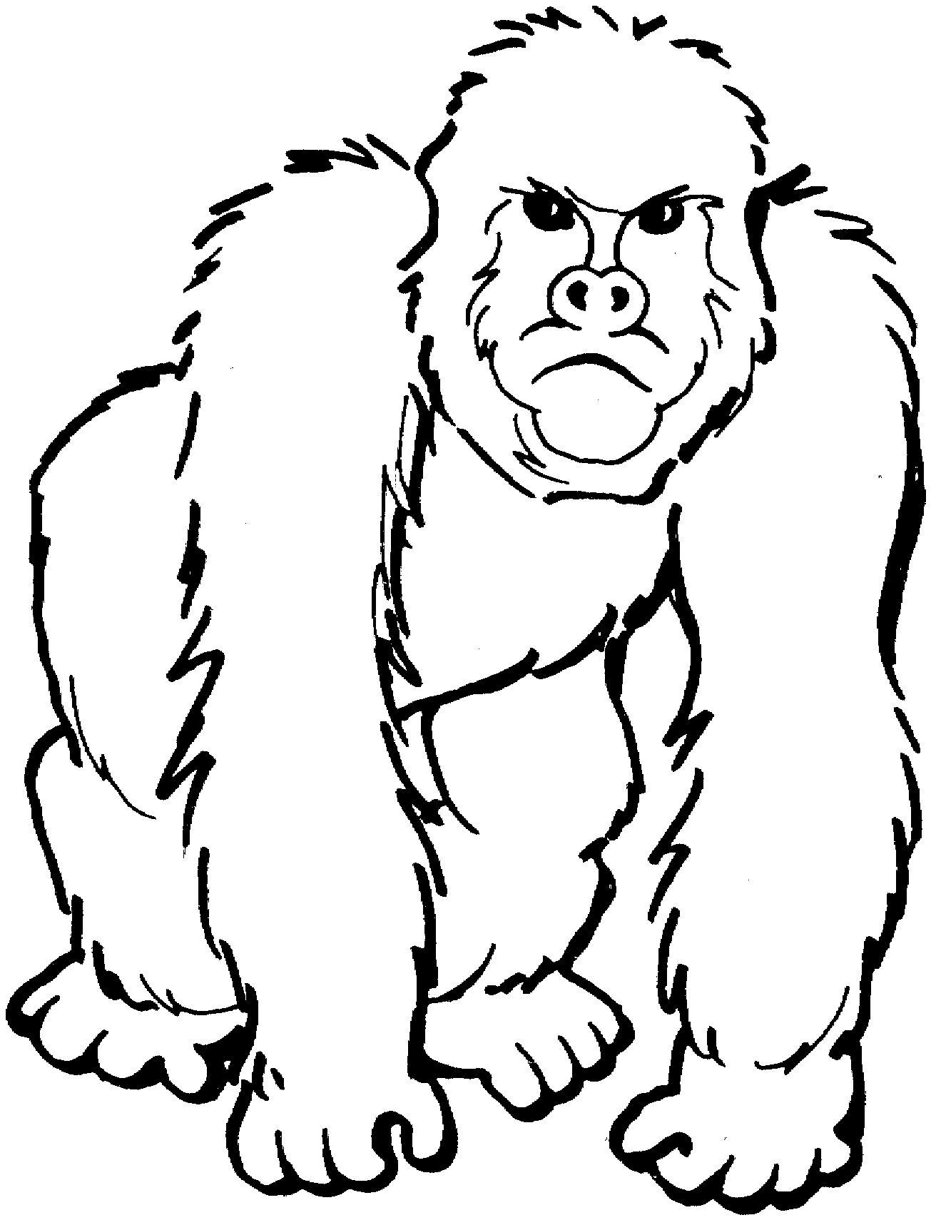gorilla coloring pages free gorilla coloring pages gorilla coloring pages 