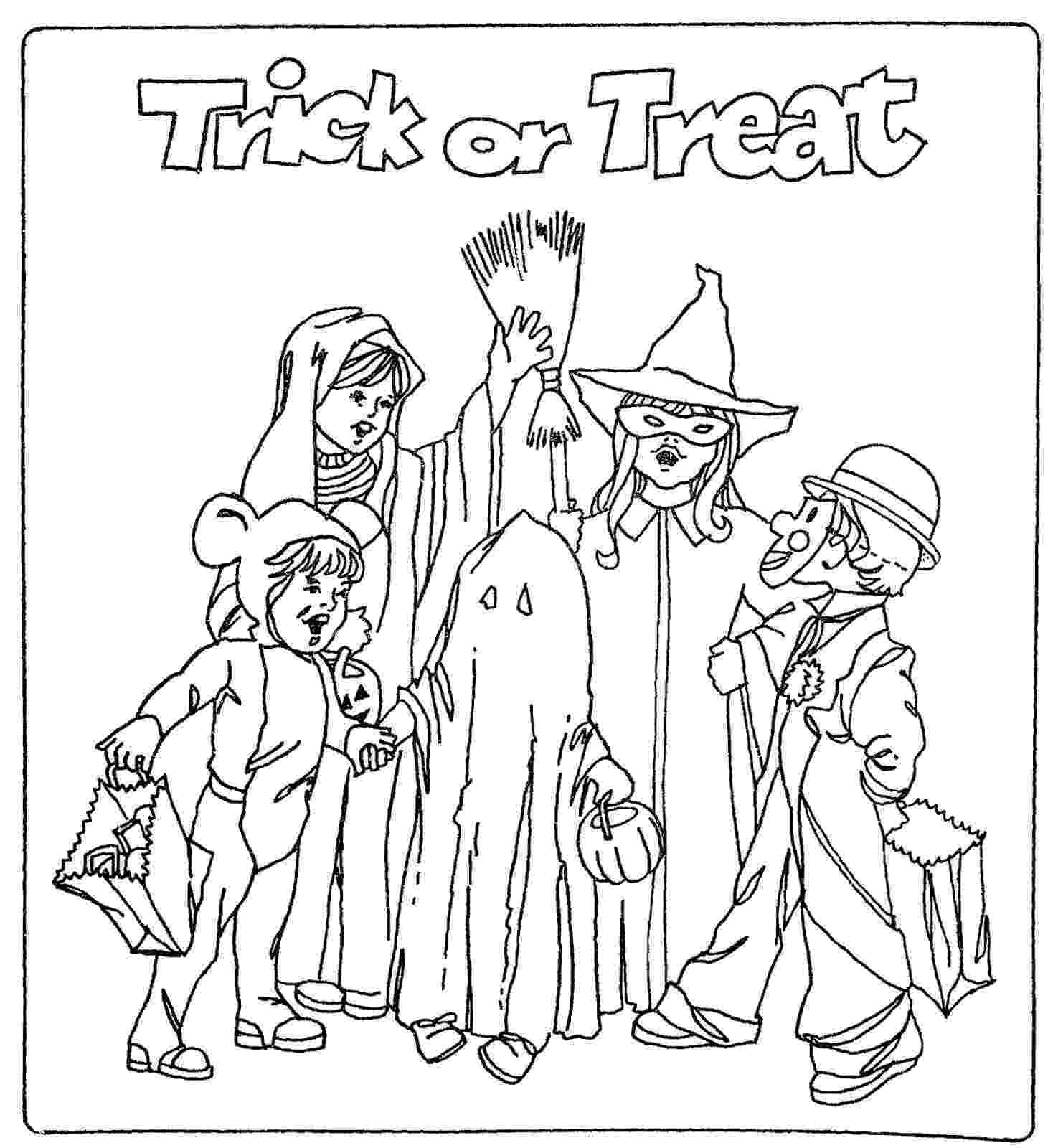 halloween coloring pages trick or treat halloween coloring pages free printable coloring pages coloring treat halloween trick pages or 