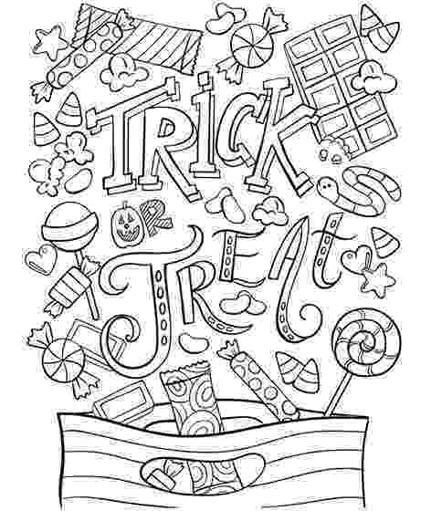 halloween coloring pages trick or treat mostly paper dolls too color this trick or treat page pages or trick halloween coloring treat 