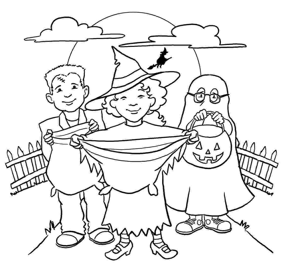 halloween coloring pages trick or treat trick or treat worksheet educationcom treat trick pages halloween coloring or 