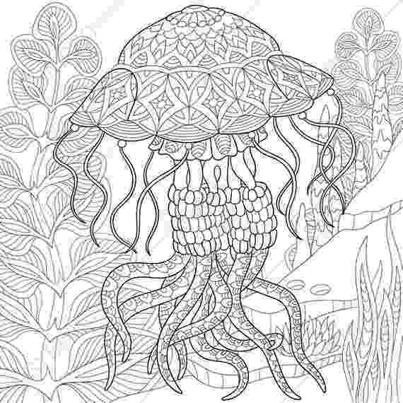 hard fish coloring pages ocean world jellyfish jelly fish 2 coloring pages animal coloring fish hard pages 