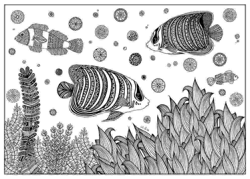 hard fish coloring pages 禅绕画 艾光素材网 第3页 pages fish hard coloring 