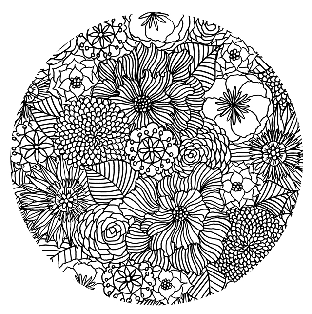 hard flower coloring pages coloring pages of flowers for teenagers difficult flower hard coloring pages 
