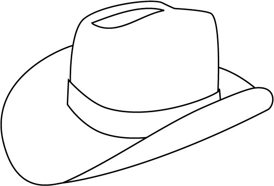 hat to color cowboy hat outline coloring pages cowboy hat outline color to hat 
