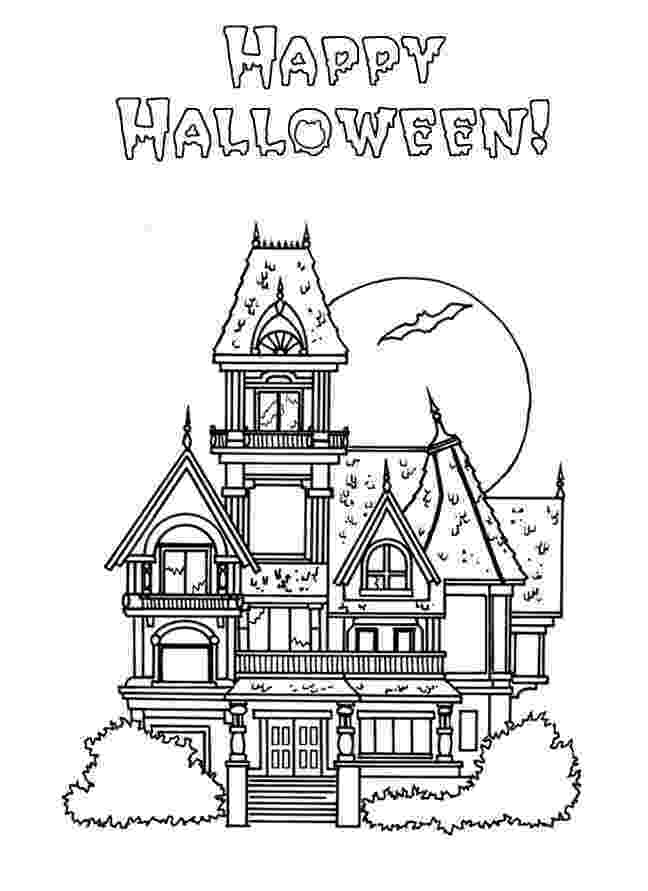 haunted house coloring pages printables haunted house printable adult coloring page from coloring haunted pages printables house 