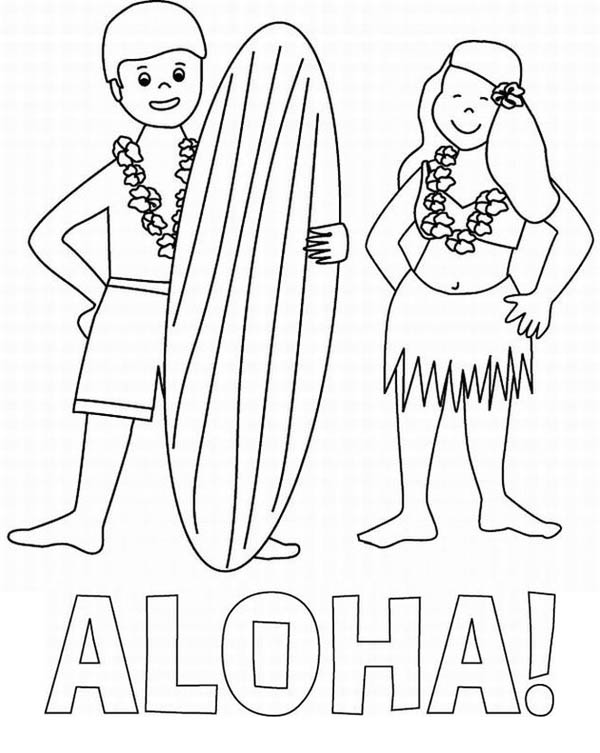 hawaii coloring hawaii state beauty coloring pages to kids coloring hawaii 