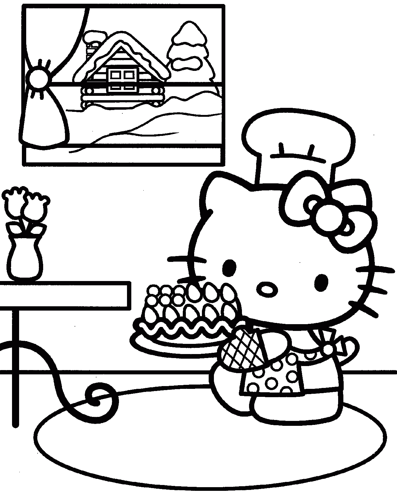 hello kitty printable cute coloring page team colors hello kitty printable 