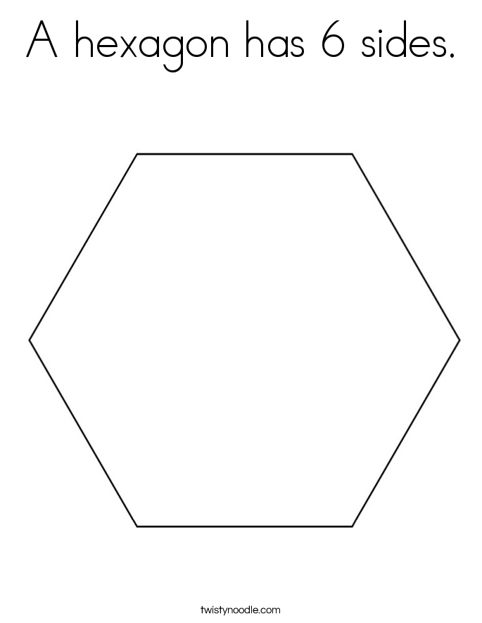 hexagon coloring page a hexagon has 6 sides coloring page twisty noodle hexagon coloring page 