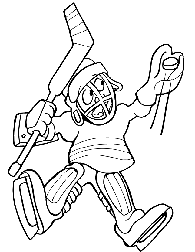 hockey goalie coloring pages hockey coloring page boy goalie in crouched position hockey goalie coloring pages 