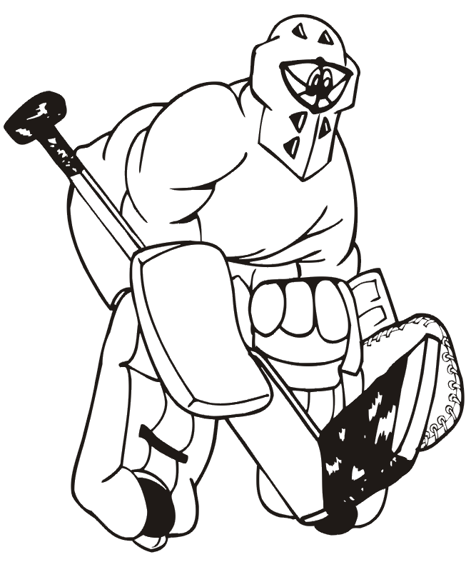 hockey goalie coloring pages hockey coloring page goalie with giant stick hockey pages goalie coloring 
