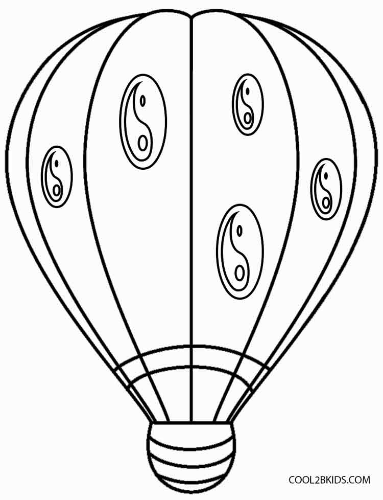 hot air balloon coloring pages fun learn free worksheets for kid ภาพระบายสพาหนะชนด air coloring pages hot balloon 
