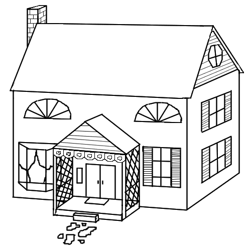 house coloring sheet fun learn free worksheets for kid ภาพระบายส รป บาน sheet house coloring 