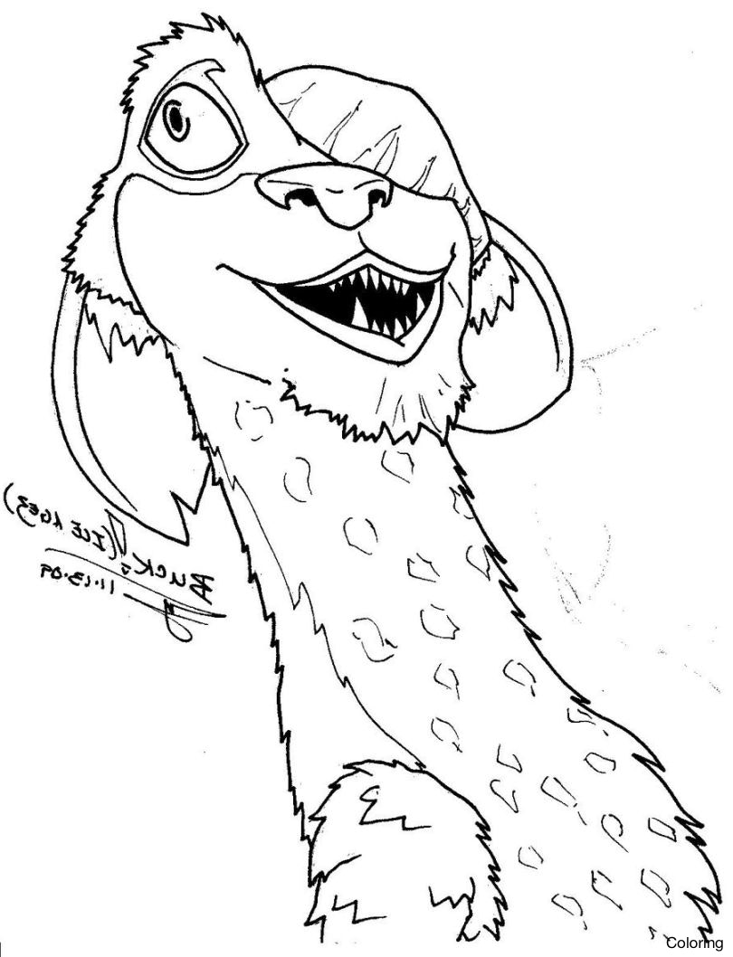 ice age printables free colour page scrat from pixars ice age squirrel ice printables age 