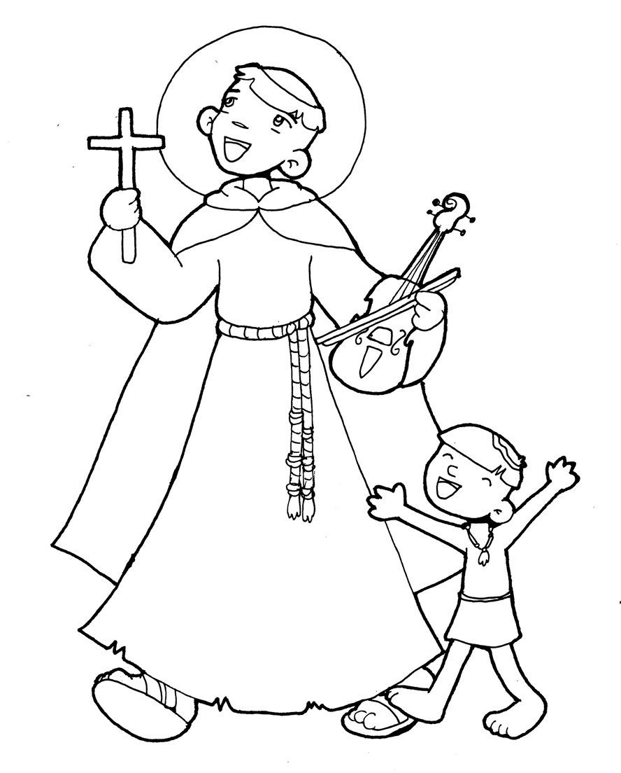 imagenes de san antonio de padua para colorear santoral católico imagen de san francisco de asÍs de padua san para de colorear antonio imagenes 
