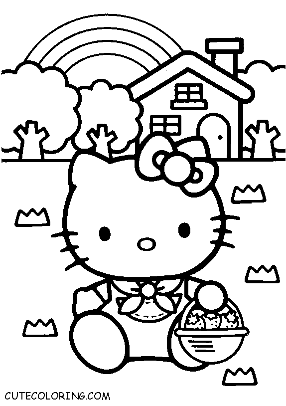images of hello kitty coloring pages hello kitty coloring pages slim image kitty coloring hello of images pages 
