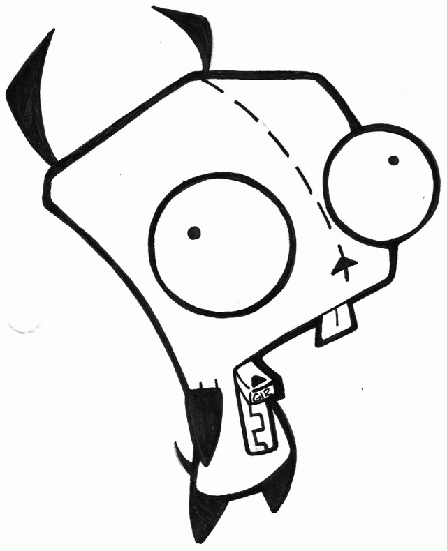 invader zim coloring pages invader zim gir coloring pages to print coloring home invader coloring zim pages 