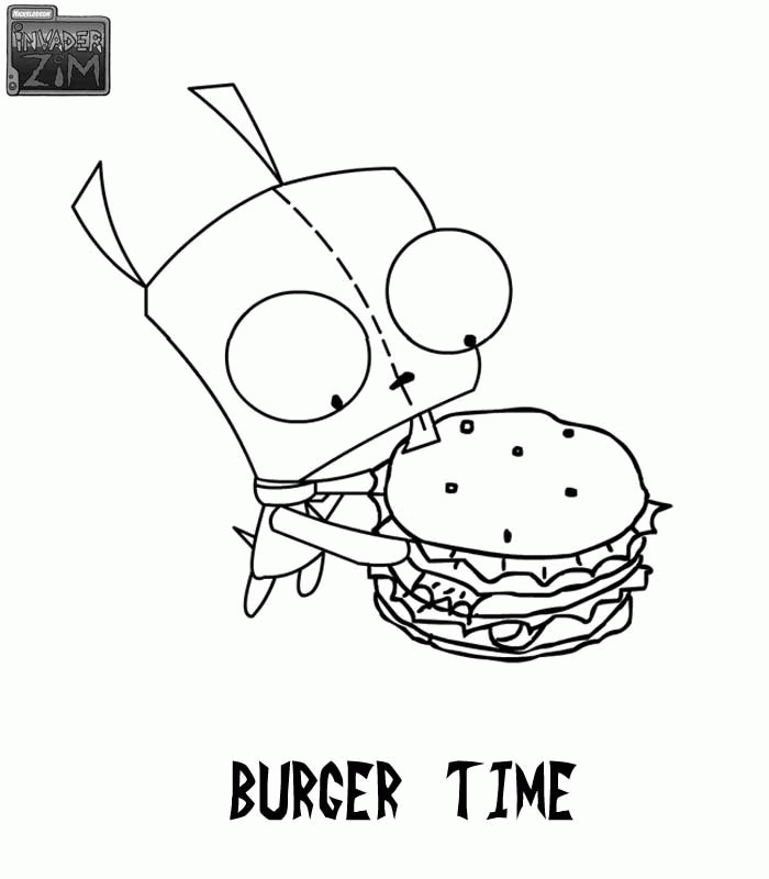 invader zim coloring pages zim gir pages fighting coloring pages pages zim coloring invader 