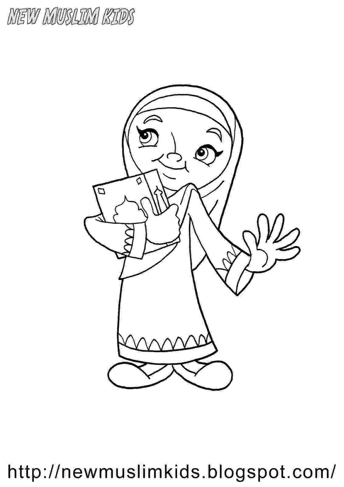 islamic coloring pages muslim girl coloring pages islamic pages coloring 