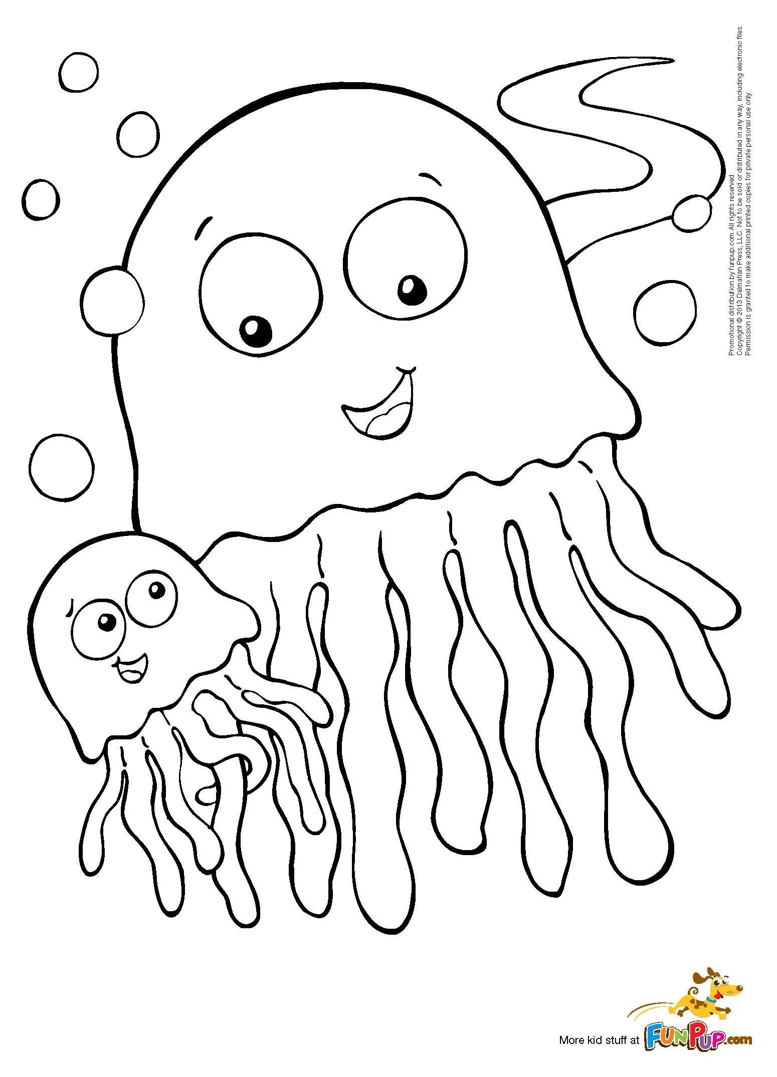 jellyfish coloring pictures free printable ocean coloring pages for kids sand coloring jellyfish pictures 