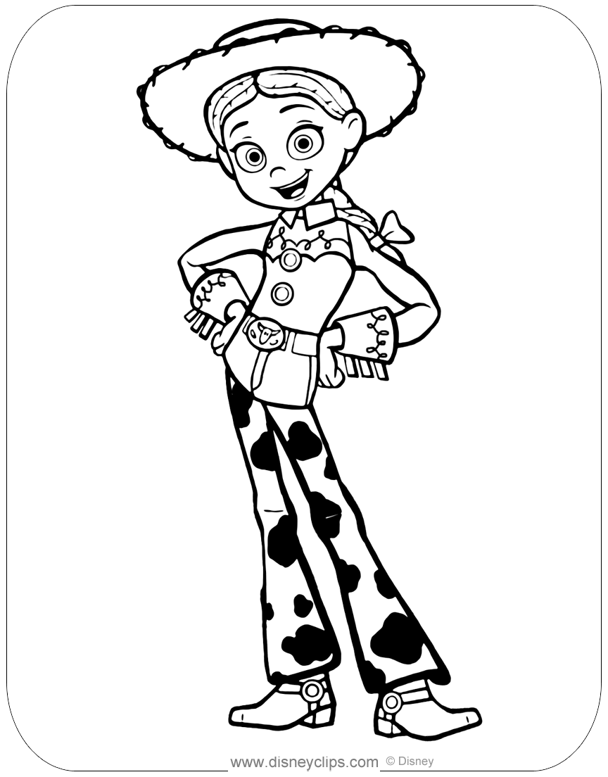 jessie coloring page toy story jessie waving coloring page kids coloring jessie coloring page 