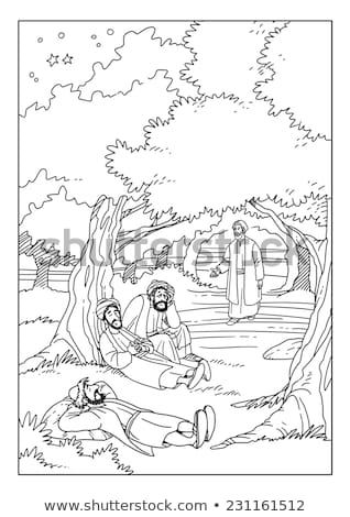 jesus in the garden of gethsemane coloring page jesus praying garden gethsemane disciples this stock the page in coloring gethsemane jesus garden of 