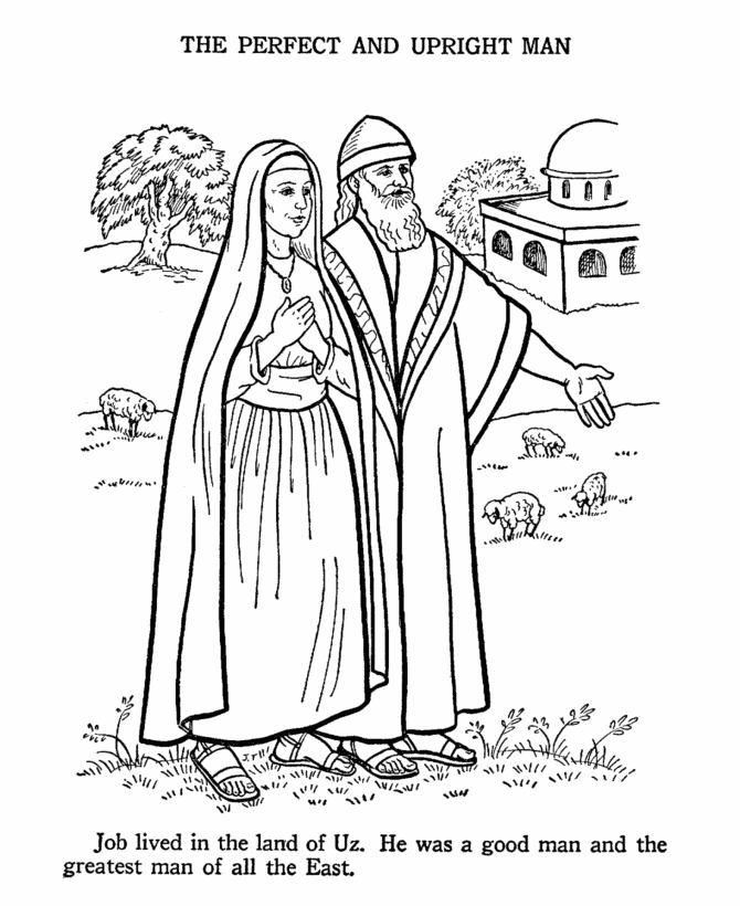 job bible story coloring page the patience of job old testament coloring pages bible page coloring bible story job 