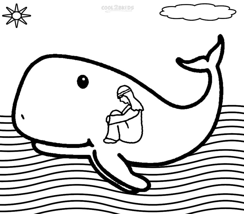 jonah and the whale coloring page printable jonah and the whale coloring pages for kids coloring page the and whale jonah 