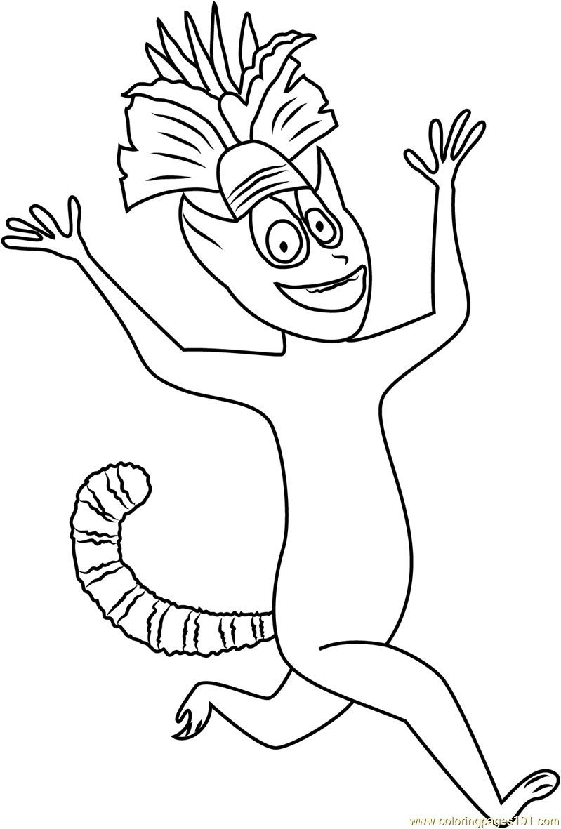 king julian coloring pages king julien madagascar coloring page free coloring pages king julian coloring pages 