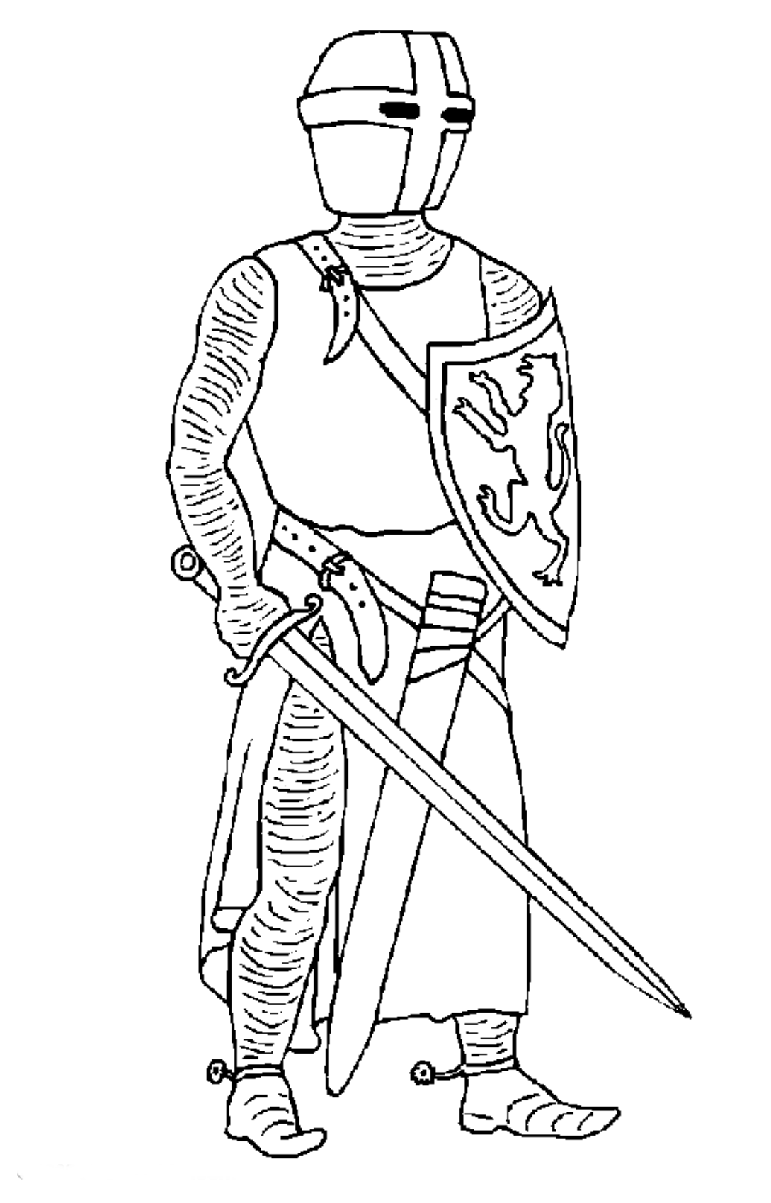 knight coloring page coloring page knight with mace knight coloring page 