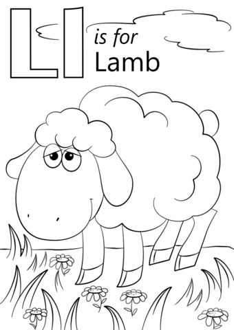 l is for ladybug letter l is for lamb coloring page from letter l category is ladybug for l 