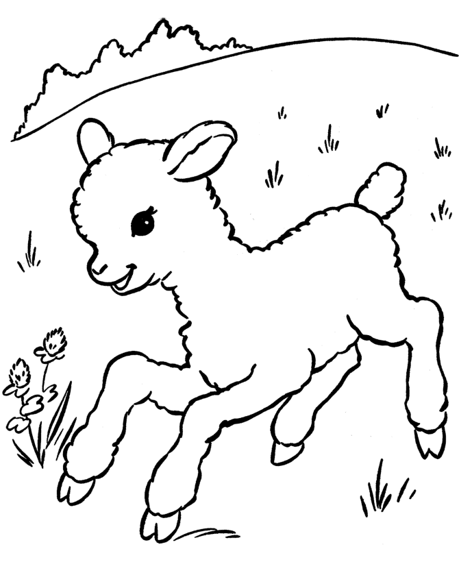 lamb coloring page cute cartoon lamb coloring page free printable coloring lamb coloring page 