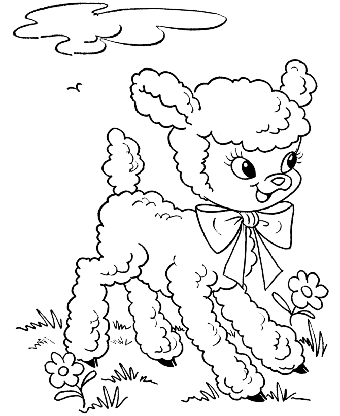 lamb coloring page easter coloring pages of lambs 001 lamb page coloring 