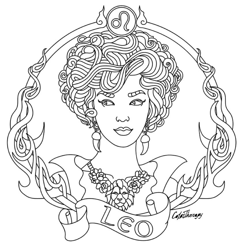 leo coloring pages art therapy coloring page astrology leo 5 leo coloring pages 