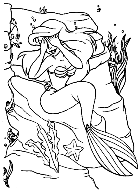 little mermaid coloring book printable cute kawaii resources little coloring mermaid book 