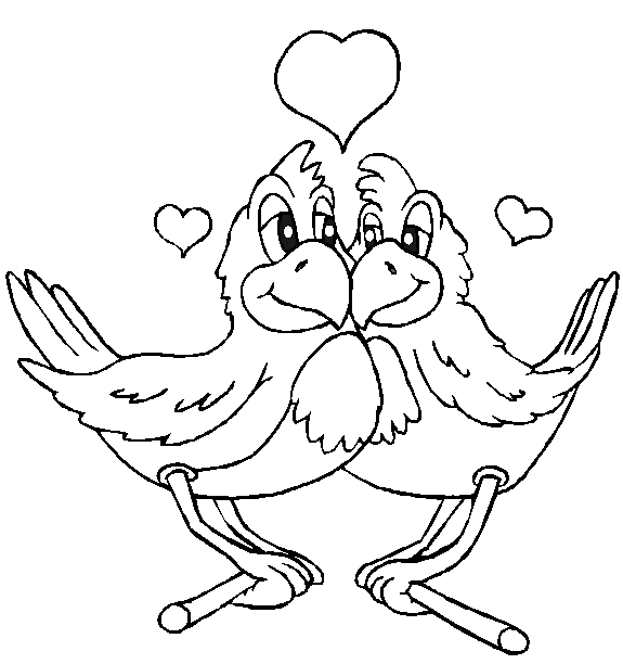 love birds coloring pages love birds with hearts coloring page free printable birds pages love coloring 