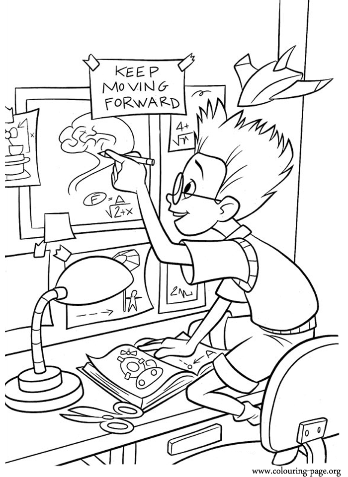 meet the robinsons coloring pages meet the robinsons lewis studying coloring page robinsons the coloring pages meet 